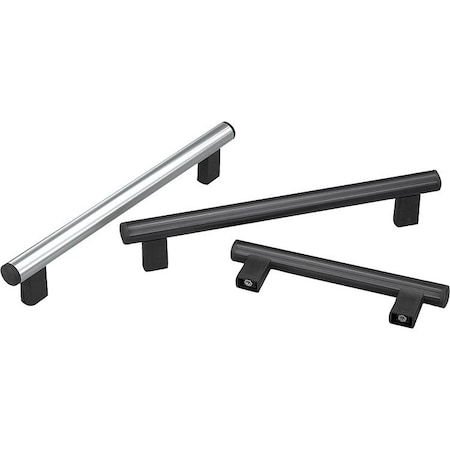 Kipp Tubular Handle L=388 Aluminum, Black Anodized, Comp:Polyamide, A=300, D=M06 K0224.300061